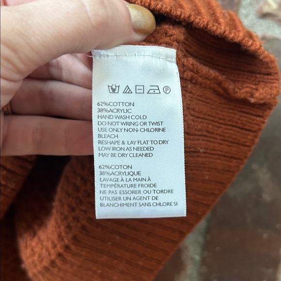 BDG Orange Cable knit Oversized Crew Neck Sweater - Picture 4 of 5